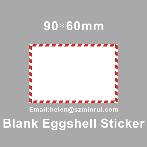 red name badge egg shell blank stickers