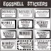 Custom Blank Egg Shell Stickers or Custom Privately Printing of the Eggshell Labels