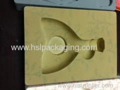 plastic insert tray with velvet for gift and wine packaging
