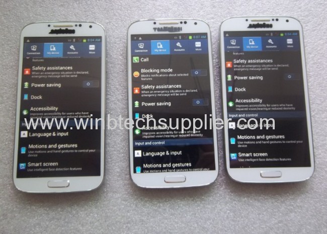 S4 I9500 Android Phone Mobile phone MTK6589 4cores 512MRAM 4GROM GPS 3G WiFi Bluetooth