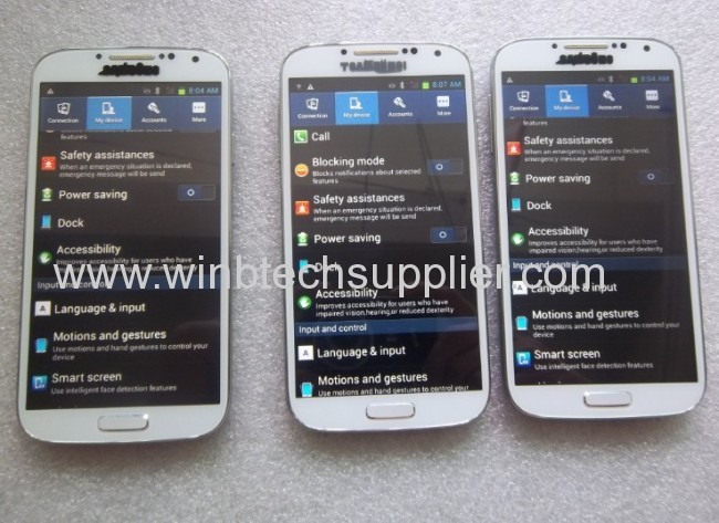 New arrive Galaxy S4 phone 1:1 Android 4.2.2 jelly bean 512M ram MTK6589 Quad core 8mp camera I9500 phone 3G WIFI GPS