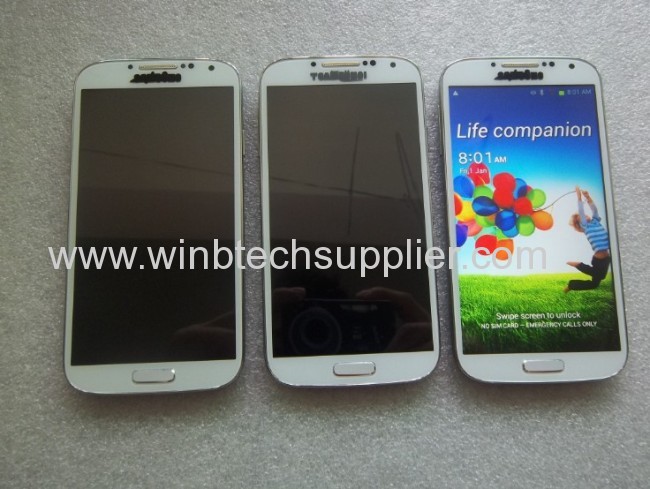 3G Glaxy I9500 S4 Android 4.2.2 jelly bean 1:1 S4 phone 1GB ram MTK6589 Quad core 8mp camera Air Gesture Eyes control