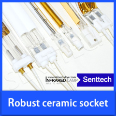 Ceramic coated short wave infrared paint curing lamp