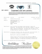 NSF/ANSI 61 Certificate