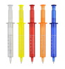 Promotional syringe shape ballpoint pen with colorful body