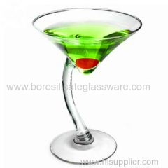Hand Blown Borosilicate Martini Glasses