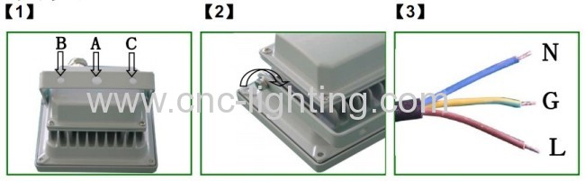 20-50W IP65 waterproof LED Floodlight Fitting 