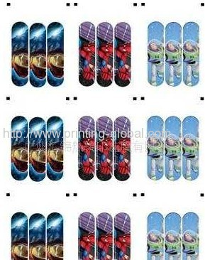 Heat transfer film for finger skateboard of children toys