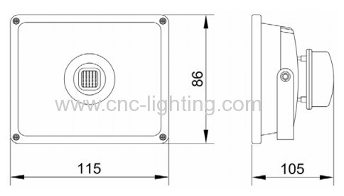 IP65 waterproof LED Floodlight Luminaire 