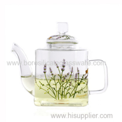 Mouth Blown Pyrex Glass Tea Pots Coffee Pots