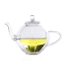 Pyrex Hand Blown Double wall Glass Teapot Coffee Pot