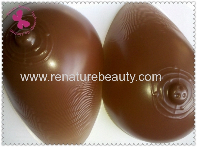 OEM brown breast for crossdresser for African or black man 