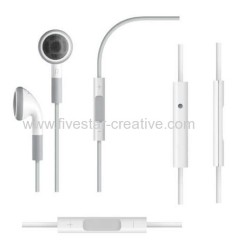 Earphones with Remote&Mic for iPhone iPod iPad white