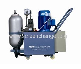 Single plate hydraulic screen changer for plastic extruder