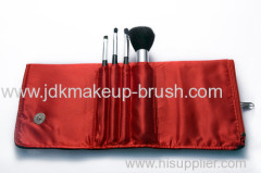 Travel cosmetic brush 4pcs makeup brush set with beauty bag