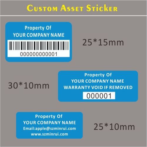 Tamper Evident Security Asset Label Sticker for Tracking