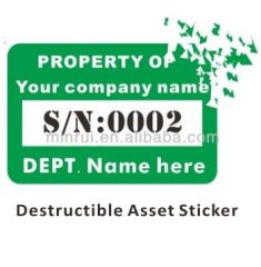 Custom Asset Control Stickers,Property ID Tag Labels,Tamper Evident Security Asset Label Sticker for Tracking