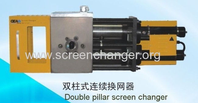 dual column contiouous screen changer for gas pipe extrusion line