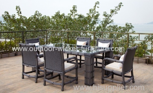 Outdoor leisure water pipe rattan dining set