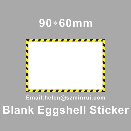 blank eggshell arts sticker