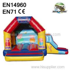 Popular Peppa Pigs Inflatable hut with Slide for kids