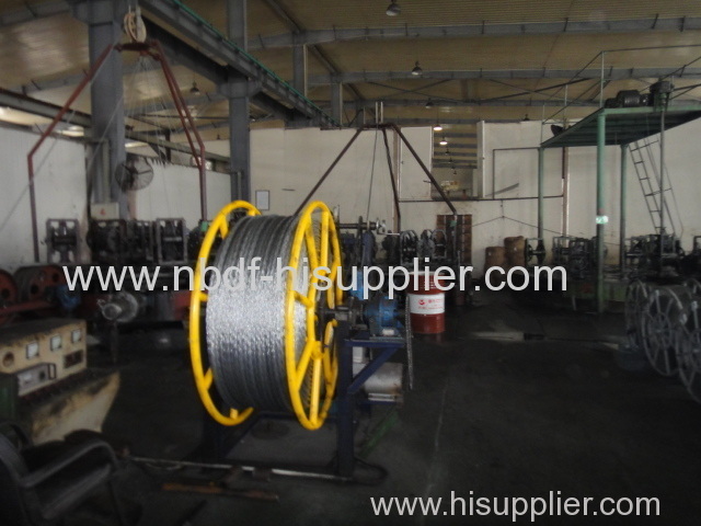 Anti twisting steel wire rope production workshop