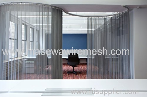 metal drapery as divider