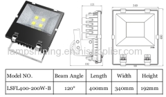 200w retrofit led flood light - outdoor IP65 - meanwell - bridgelux - 18000Lm - 95~295VAC