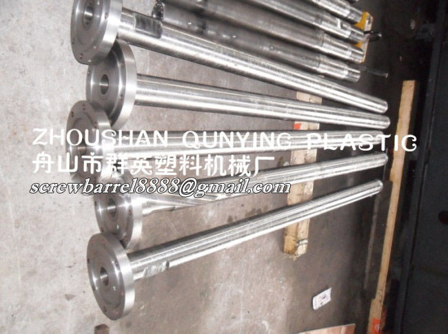 Bimetallic twin screw barrel for conical twin screw barrel double extruder machine