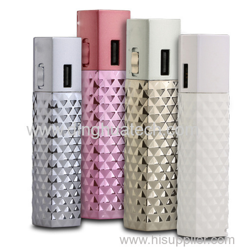 Lipstick Shape Mobile Power Supply (LED Torch Light) (2000MAH)