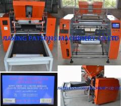 Automatic pre stretch film rewinder