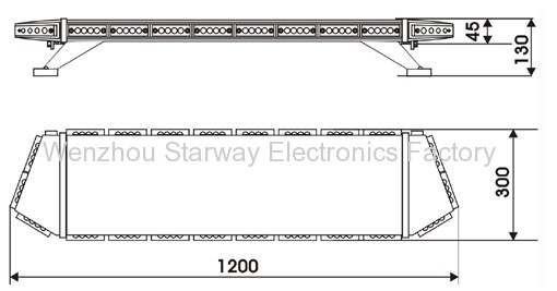 Emergency LED Full light bars for Police Construction, EMS 