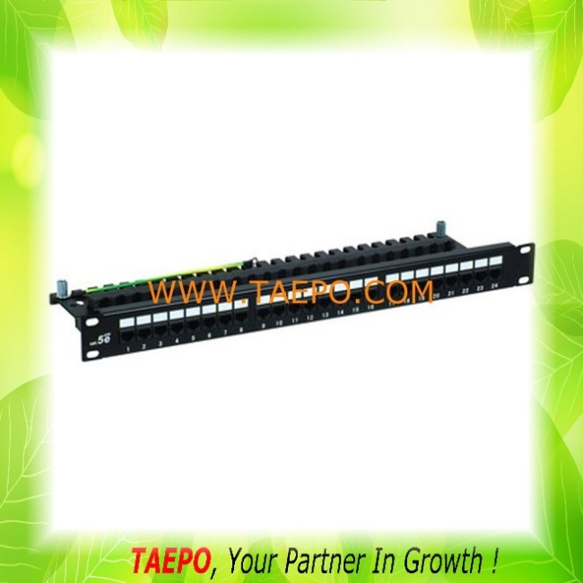 19UTP CAT5E and CAT6 1U 24-port patch panel