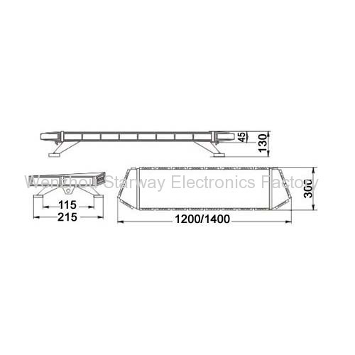 Emergency LED Full light bars for Police Construction, EMS