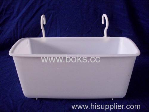 white plastic door hanger baskets