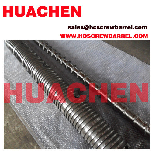Extrusion screw and barrel