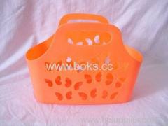 Cheap plastic soft baskets with handle