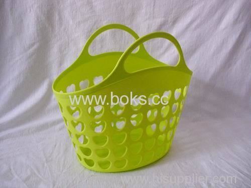 plastic colorful soft baskets with handle