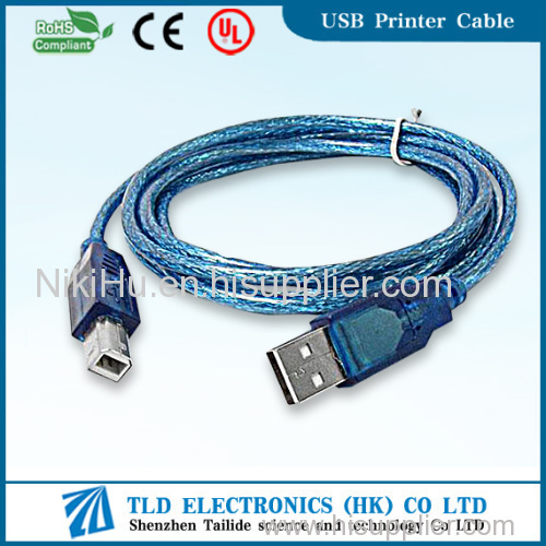 Blue High Speed USB 2.0 Cable AM to BM