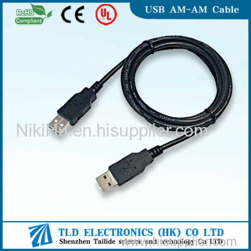 Black High Speed USB 2.0 Male to Male Cable