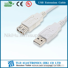 White USB Extension Cables am to af