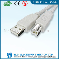 White USB 2.0 Printer Cable AM/BM
