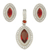 CZ Ruby Tone Micropave Jewelry Sets