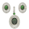 Emerald Tone CZ Jewelry Set