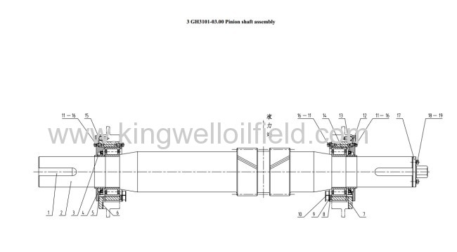 Pinion Shaft,mud pump parts for drilling rig