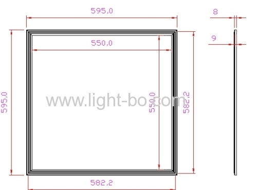 6000-6500K 36W LED Panel Light For Office/Meeting Room 595 x 595 x 9 mm