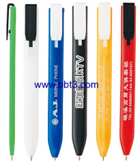 Promotional book mark ballpen with color barrel