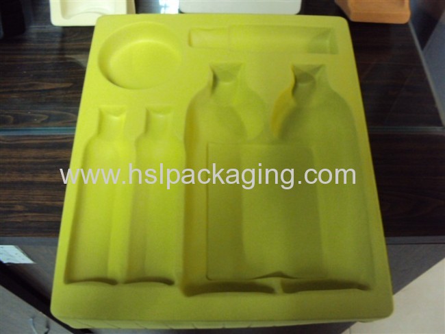 flocking Cosmetic plastic tray 