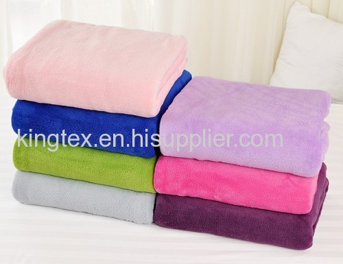 stock solids coral fleece fabric with good quality big rolls