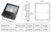 50w retrofit led spotlight - outdoor IP65 - bridgelux - 4300Lm - 85~265VAC